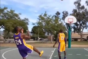 网友AI制作科比VS詹姆斯单挑视频！互喷垃圾话+各种粗暴犯规